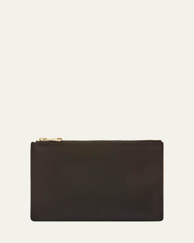 Oliveta Zip Vacchetta Leather Card Case